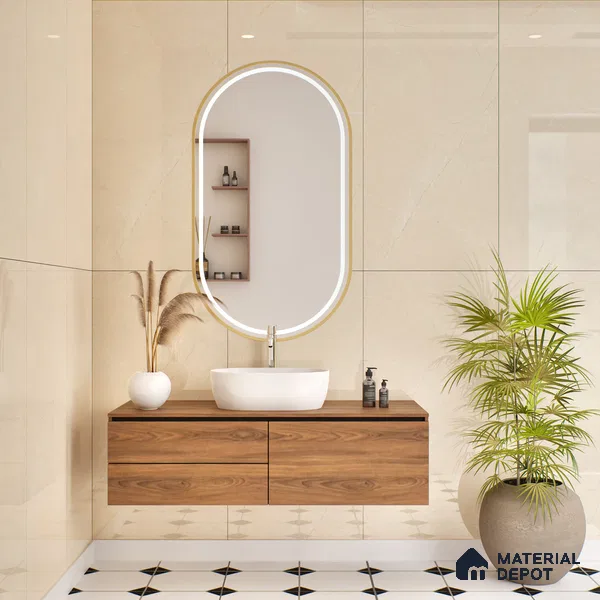 Budget Friendly Endless Wall & Floor Tile Value for Money TL 05942 Terravia Recrea 4 ft x 2 ft - Vitrified Endless Glossy Finish - 8.5 mm | 7 Random Designs | Suitable for Living Room, Bedroom & Bathroom (Sample)