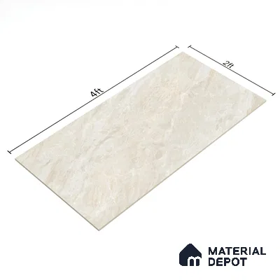Budget Friendly Endless Wall & Floor Tile Value for Money TL 05951 Terravia Recton 4 ft x 2 ft - Vitrified Endless Glossy Finish - 8.5 mm | 4 Random Designs | Suitable for Living Room, Bedroom & Bathroom