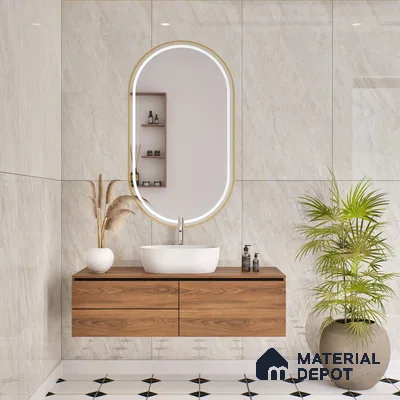 Budget Friendly Endless Wall & Floor Tile Value for Money TL 05951 Terravia Recton 4 ft x 2 ft - Vitrified Endless Glossy Finish - 8.5 mm | 4 Random Designs | Suitable for Living Room, Bedroom & Bathroom