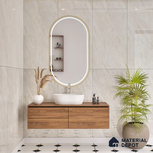 Budget Friendly Endless Wall & Floor Tile Value for Money TL 05951 Terravia Recton 4 ft x 2 ft - Vitrified Endless Glossy Finish - 8.5 mm | 4 Random Designs | Suitable for Living Room, Bedroom & Bathroom