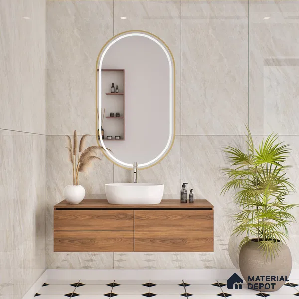 Budget Friendly Endless Wall & Floor Tile Value for Money TL 05951 Terravia Recton 4 ft x 2 ft - Vitrified Endless Glossy Finish - 8.5 mm | 4 Random Designs | Suitable for Living Room, Bedroom & Bathroom