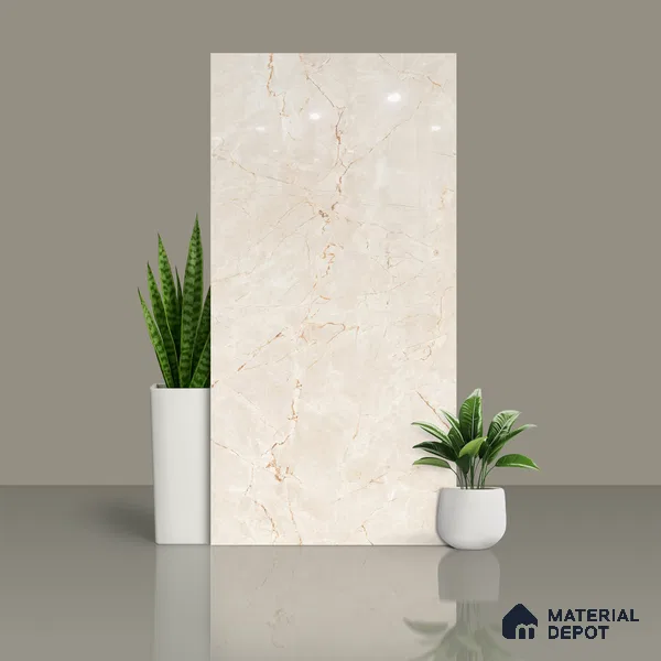Budget Friendly Endless Wall & Floor Tile Value for Money TL 05952 B Terravia Ritzea 4 ft x 2 ft - Vitrified Endless Glossy Finish - 8.5 mm | 4 Random Designs | Suitable for Living Room, Bedroom & Bathroom (Sample)