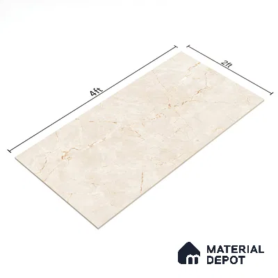 Budget Friendly Endless Wall & Floor Tile Value for Money TL 05952 B Terravia Ritzea 4 ft x 2 ft - Vitrified Endless Glossy Finish - 8.5 mm | 4 Random Designs | Suitable for Living Room, Bedroom & Bathroom (Sample)
