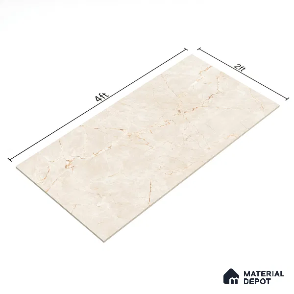 Budget Friendly Endless Wall & Floor Tile Value for Money TL 05952 B Terravia Ritzea 4 ft x 2 ft - Vitrified Endless Glossy Finish - 8.5 mm | 4 Random Designs | Suitable for Living Room, Bedroom & Bathroom (Sample)