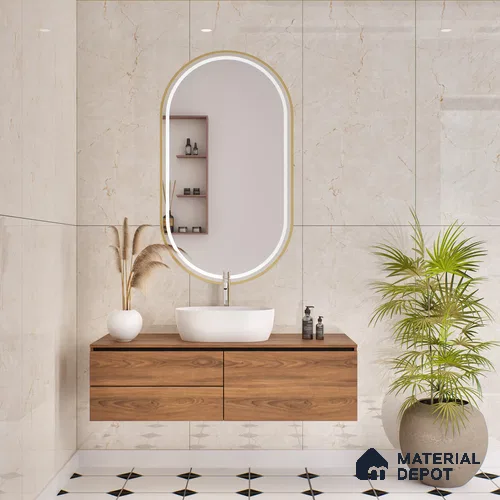 Budget Friendly Endless Wall & Floor Tile Value for Money TL 05952 B Terravia Ritzea 4 ft x 2 ft - Vitrified Endless Glossy Finish - 8.5 mm | 4 Random Designs | Suitable for Living Room, Bedroom & Bathroom