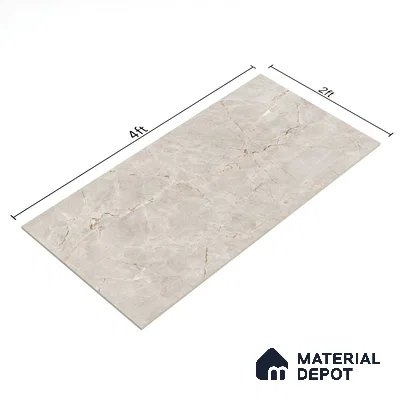 Budget Friendly Endless Wall & Floor Tile Value for Money TL 05952 Terravia Ritzon 4 ft x 2 ft - Vitrified Endless Glossy Finish - 8.5 mm | 4 Random Designs | Suitable for Living Room, Bedroom & Bathroom (Sample)
