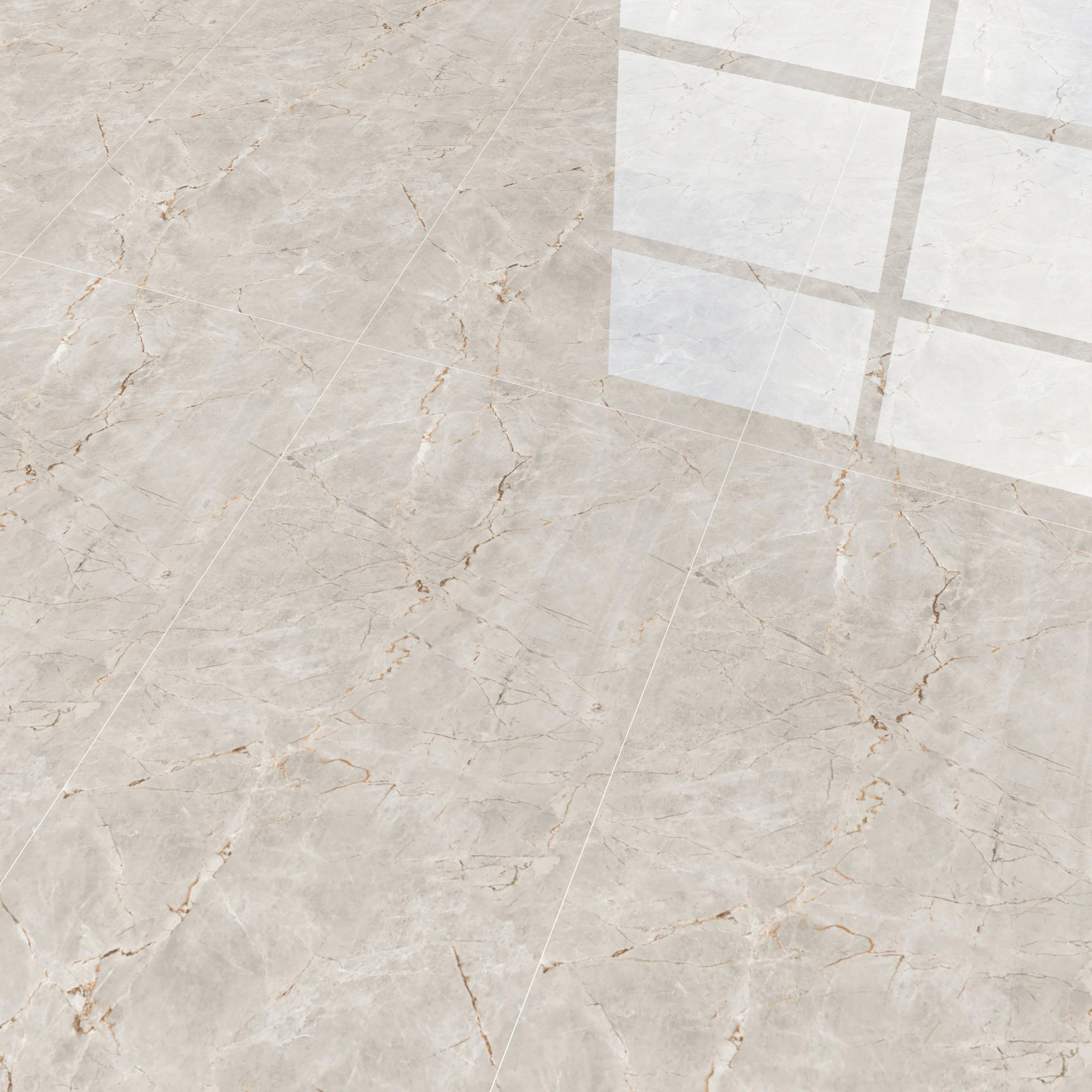 Budget Friendly Endless Wall & Floor Tile Value for Money TL 05952 Terravia Ritzon 4 ft x 2 ft - Vitrified Endless Glossy Finish - 8.5 mm | 4 Random Designs | Suitable for Living Room, Bedroom & Bathroom (Sample)