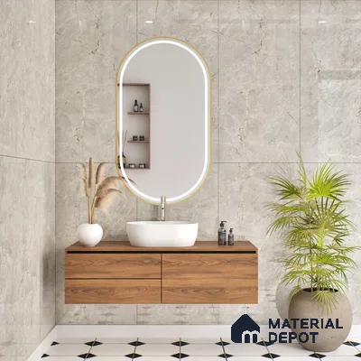 Budget Friendly Endless Wall & Floor Tile Value for Money TL 05952 Terravia Ritzon 4 ft x 2 ft - Vitrified Endless Glossy Finish - 8.5 mm | 4 Random Designs | Suitable for Living Room, Bedroom & Bathroom (Sample)