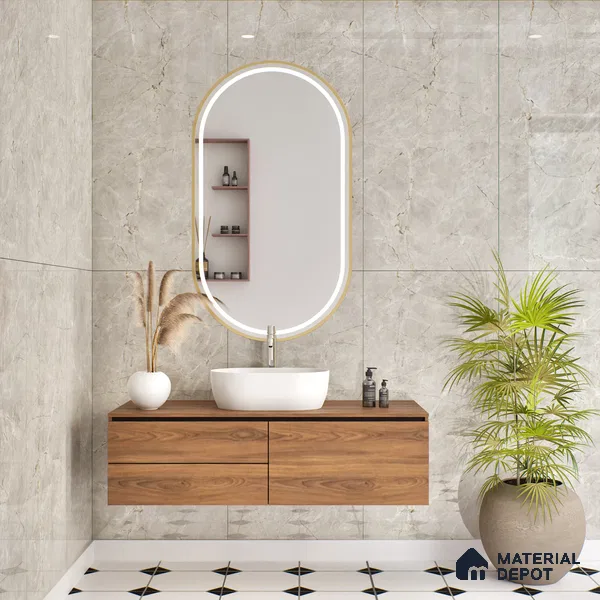 Budget Friendly Endless Wall & Floor Tile Value for Money TL 05952 Terravia Ritzon 4 ft x 2 ft - Vitrified Endless Glossy Finish - 8.5 mm | 4 Random Designs | Suitable for Living Room, Bedroom & Bathroom (Sample)