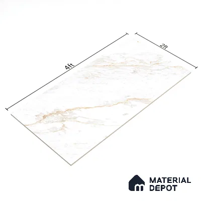 Budget Friendly Endless Wall & Floor Tile Value for Money TL 05946 Terravia Serolix 4 ft x 2 ft - Vitrified Endless Glossy Finish - 8.5 mm | 4 Random Designs | Suitable for Living Room, Bedroom & Bathroom