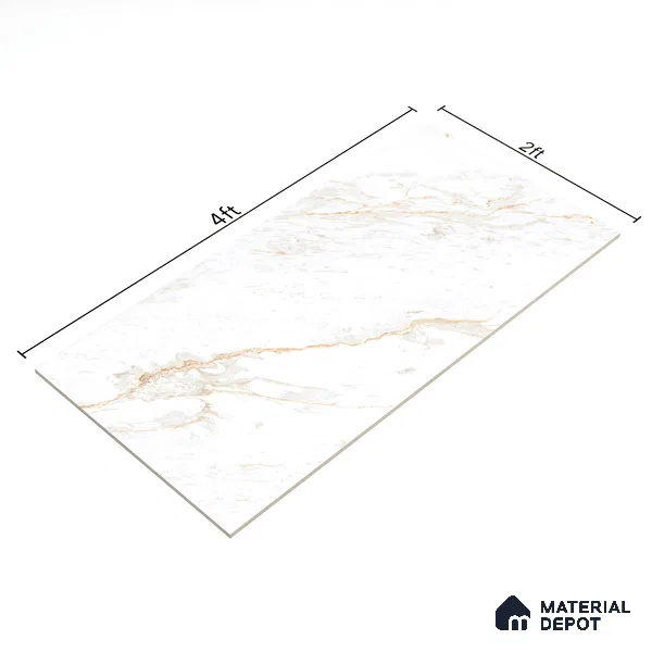 Budget Friendly Endless Wall & Floor Tile Value for Money TL 05946 Terravia Serolix 4 ft x 2 ft - Vitrified Endless Glossy Finish - 8.5 mm | 4 Random Designs | Suitable for Living Room, Bedroom & Bathroom