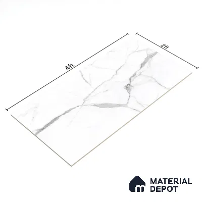 Budget Friendly Endless Wall & Floor Tile Value for Money TL 05962 Terravia Statuvia 4 ft x 2 ft - Vitrified Endless Glossy Finish - 8.5 mm | 4 Random Designs | Suitable for Living Room, Bedroom & Bathroom (Sample)