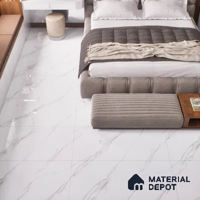 Budget Friendly Endless Wall & Floor Tile Value for Money TL 05964 Terravia Stellario Statuario 4 ft x 2 ft - Vitrified Endless Glossy Finish - 8.5 mm | 4 Random Designs | Suitable for Living Room, Bedroom & Bathroom (Sample)