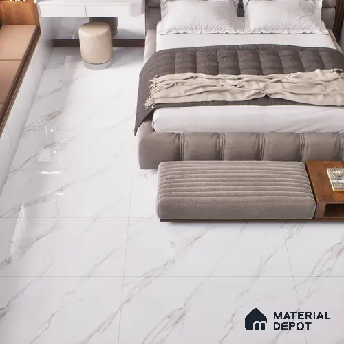 Budget Friendly Endless Wall & Floor Tile Value for Money TL 05964 Terravia Stellario Statuario 4 ft x 2 ft - Vitrified Endless Glossy Finish - 8.5 mm | 4 Random Designs | Suitable for Living Room, Bedroom & Bathroom