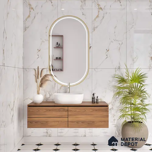 Budget Friendly Endless Wall & Floor Tile Value for Money TL 05963 Terravia Vennix 4 ft x 2 ft - Vitrified Endless Glossy Finish - 8.5 mm | 4 Random Designs | Suitable for Living Room, Bedroom & Bathroom