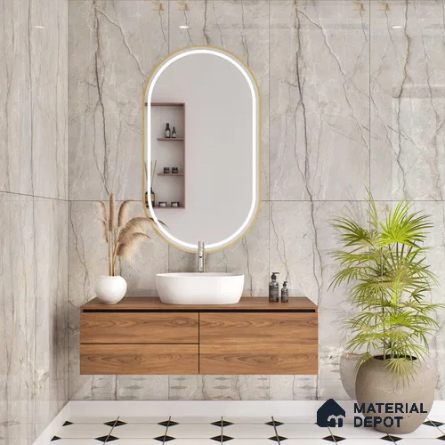 Budget Friendly Endless Wall & Floor Tile Value for Money TL 05945 Terravia Wavora 4 ft x 2 ft - Vitrified Endless Glossy Finish - 8.5 mm | 8 Random Designs | Suitable for Living Room, Bedroom & Bathroom