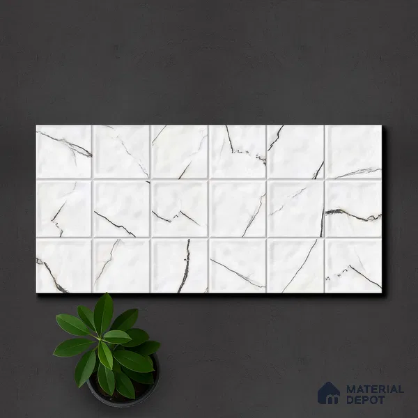 Endless Wall Tile TL 06003 C 26005 GL B Subway 2 ft x 1 ft Ceramic Glue Matte Finish - 7.5 mm | Suitable For Kitchen, Bathroom (Sample)