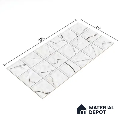 Endless Wall Tile TL 06003 C 26005 GL B Subway 2 ft x 1 ft Ceramic Glue Matte Finish - 7.5 mm | Suitable For Kitchen, Bathroom (Sample)