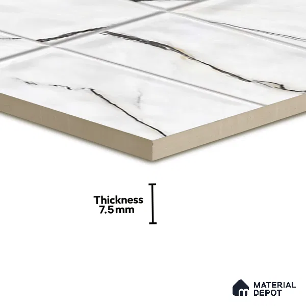 Endless Wall Tile TL 06003 C 26005 GL B Subway 2 ft x 1 ft Ceramic Glue Matte Finish - 7.5 mm | Suitable For Kitchen, Bathroom (Sample)