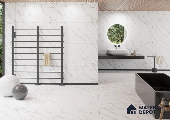 Luxurious Marble Tile Design in Bathroom | Material Depot