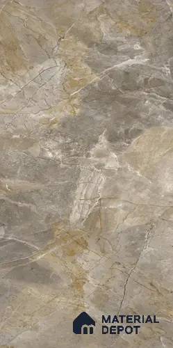 Brown Marble Look LM 24253 HGL 8 ft x 4 ft High Gloss Finish Decorative Laminate - 1 mm | Suitable for TV Unit, Wardrobe, Kitchen Cabinets