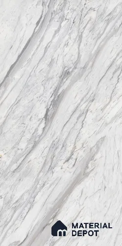 White Marble Look LM 24112 8 ft x 4 ft Texture Finish Decorative Laminate - 1 mm | Suitable for TV Unit, Wardrobe, Kitchen Cabinets