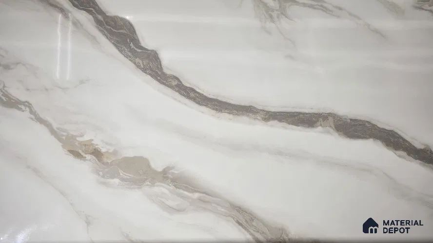 Cream Marble Look LM 24250 HGL 8 ft x 4 ft High Gloss Finish Decorative Laminate - 1 mm | Suitable for TV Unit, Wardrobe, Kitchen Cabinets