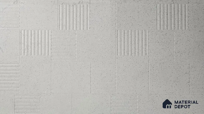 White Abstract Look LM 24093 8 ft x 4 ft Texture Finish Decorative Laminate - 1 mm | Suitable for TV Unit, Wardrobe, Kitchen Cabinets