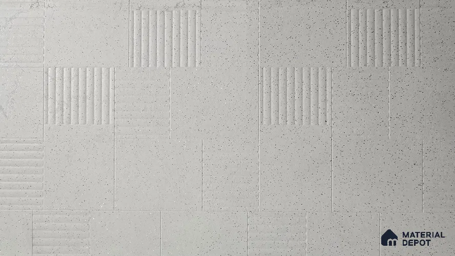 White Abstract Look LM 24093 8 ft x 4 ft Texture Finish Decorative Laminate - 1 mm | Suitable for TV Unit, Wardrobe, Kitchen Cabinets