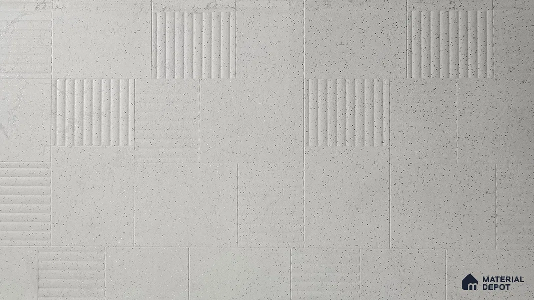 White Abstract Look LM 24093 8 ft x 4 ft Texture Finish Decorative Laminate - 1 mm | Suitable for TV Unit, Wardrobe, Kitchen Cabinets