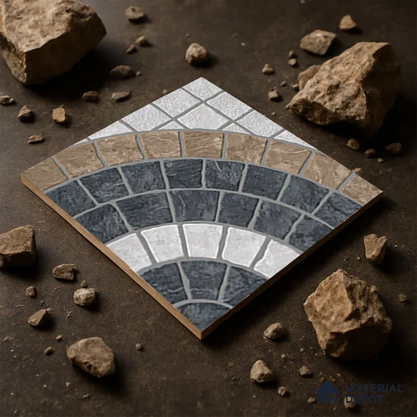 Parking Floor Tile TL 07578 Espresso Veil | 16 x 16 inch | Anti Slip Matte Finish Heavy Duty Vitrified Tile - 12 mm | Suitable For High Traffic Areas, Terrace, Balcony | Pattern Alignment May Vary | 2-3 mm Spacer is Mandatory