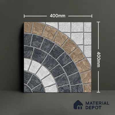 Parking Floor Tile TL 07578 Espresso Veil | 16 x 16 inch | Anti Slip Matte Finish Heavy Duty Vitrified Tile - 12 mm | Suitable For High Traffic Areas, Terrace, Balcony | Pattern Alignment May Vary | 2-3 mm Spacer is Mandatory