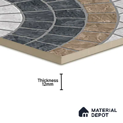 Parking Floor Tile TL 07578 Espresso Veil | 16 x 16 inch | Anti Slip Matte Finish Heavy Duty Vitrified Tile - 12 mm | Suitable For High Traffic Areas, Terrace, Balcony | Pattern Alignment May Vary | 2-3 mm Spacer is Mandatory