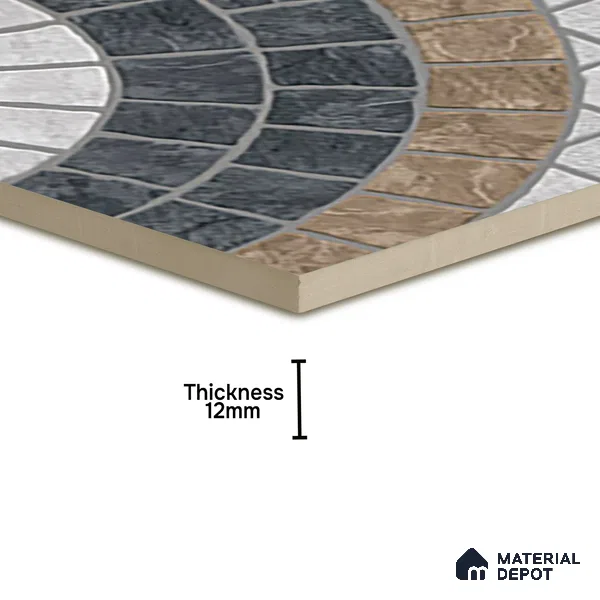 Parking Floor Tile TL 07578 Espresso Veil | 16 x 16 inch | Anti Slip Matte Finish Heavy Duty Vitrified Tile - 12 mm | Suitable For High Traffic Areas, Terrace, Balcony | Pattern Alignment May Vary | 2-3 mm Spacer is Mandatory