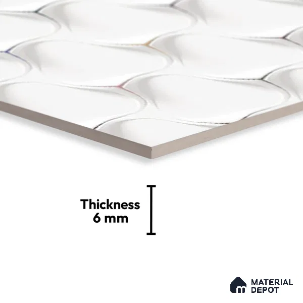 TL 01911 A Everest Light 18 x 12 inch Glossy Finish Ceramic Wall Tile - 6 mm
