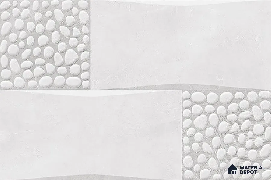 TL 01947 A Everest White Light 18 x 12 inch Glossy Finish Ceramic Wall Tile - 6 mm