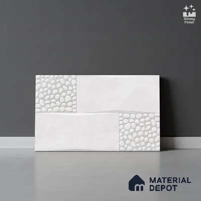 TL 01947 A Everest White Light 18 x 12 inch Glossy Finish Ceramic Wall Tile - 6 mm