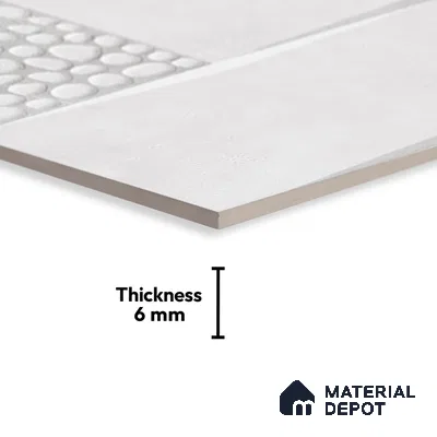 TL 01947 A Everest White Light 18 x 12 inch Glossy Finish Ceramic Wall Tile - 6 mm