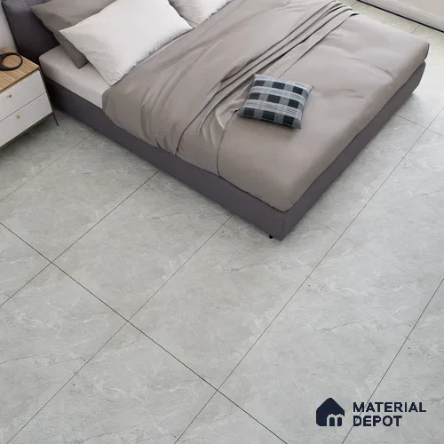 Marble Wall & Floor Tile | TL 00998 Evon Silver | 4 ft x 2 ft Matte Finish Vitrified Tile - 9 mm | Suitable For Living Room, Bedroom, Bathroom | Random Designs