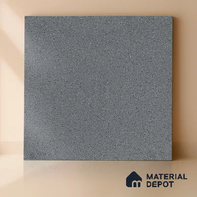 Terrazzo Floor Tile TL 00003 Polo Grey 600 x 600 mm Plain Look Matte Finish Anti Skid Outdoor Vitrified Parking Tile - 12 mm