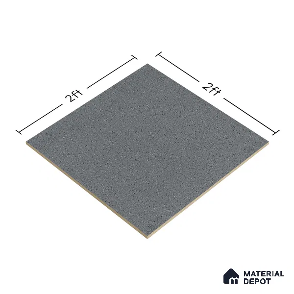 Terrazzo Floor Tile TL 00003 Polo Grey 600 x 600 mm Plain Look Matte Finish Anti Skid Outdoor Vitrified Parking Tile - 12 mm
