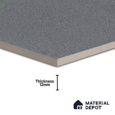 Terrazzo Floor Tile TL 00003 Polo Grey 600 x 600 mm Plain Look Matte Finish Anti Skid Outdoor Vitrified Parking Tile - 12 mm