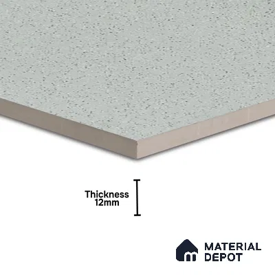 Terrazzo Floor Tile TL 00002 Polo Silver 600 x 600 mm Plain Look Matte Finish Anti Skid Outdoor Vitrified Parking Tile - 12 mm