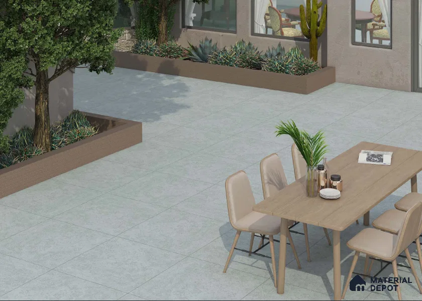 Stone Floor Tile TL 00004 Alaska Cedar 2 ft x 2 ft Matte Finish Anti Skid Vitrified Tile - 12 mm | Suitable for Balcony, Terrace & Coutyard