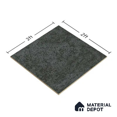 Stone Floor Tile TL 00005 Alaska Ebony 2 ft x 2 ft Matte Finish Anti Skid Vitrified Tile - 12 mm  | Suitable for Balcony, Terrace & Coutyard
