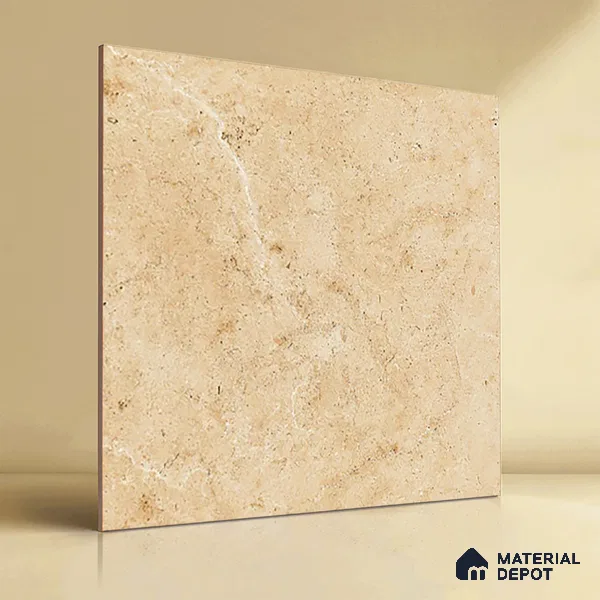 TL 00006 Alaska Ivory 600 x 600 mm Punch Look Matte Finish Anti Skid Outdoor Vitrified Parking Tile - 12 mm