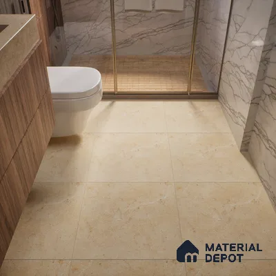TL 00006 Alaska Ivory 600 x 600 mm Punch Look Matte Finish Anti Skid Outdoor Vitrified Parking Tile - 12 mm