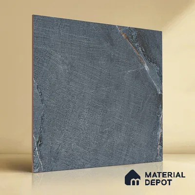 TL 00008 Latina Slate Nero 600 x 600 mm Punch Look Matte Finish Anti Skid Outdoor Vitrified Parking Tile - 12 mm