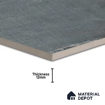 TL 00008 Latina Slate Nero 600 x 600 mm Punch Look Matte Finish Anti Skid Outdoor Vitrified Parking Tile - 12 mm