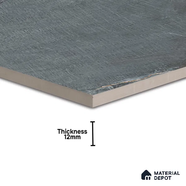 TL 00008 Latina Slate Nero 600 x 600 mm Punch Look Matte Finish Anti Skid Outdoor Vitrified Parking Tile - 12 mm